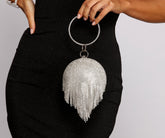 Pochette à franges en strass Light The Night
